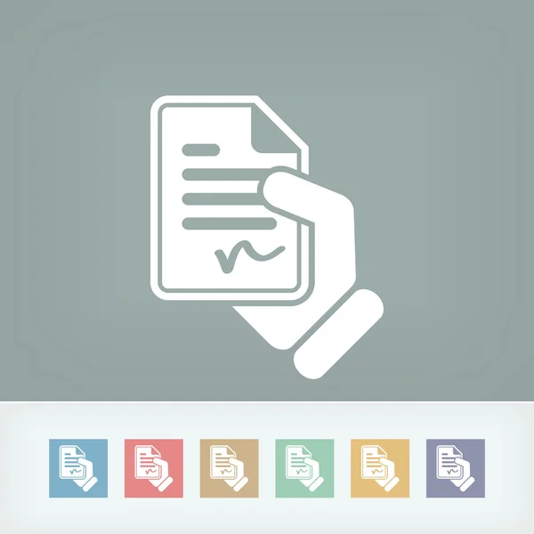 Documento firmado icono — Vector de stock