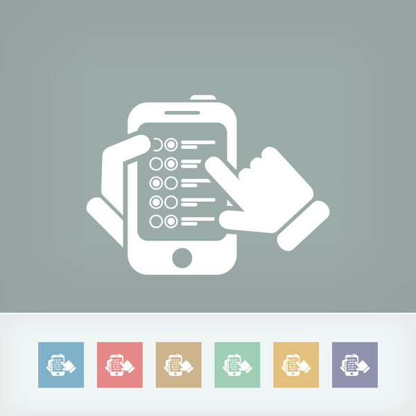 Смартфон с меню
