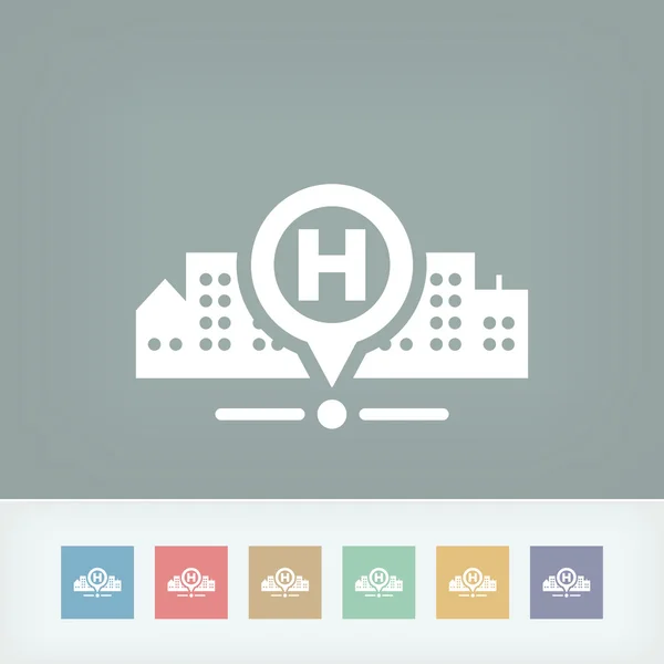 Расположение больницы — стоковый вектор