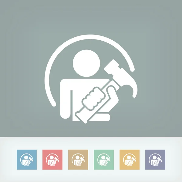 Worker icon — Stock Vector