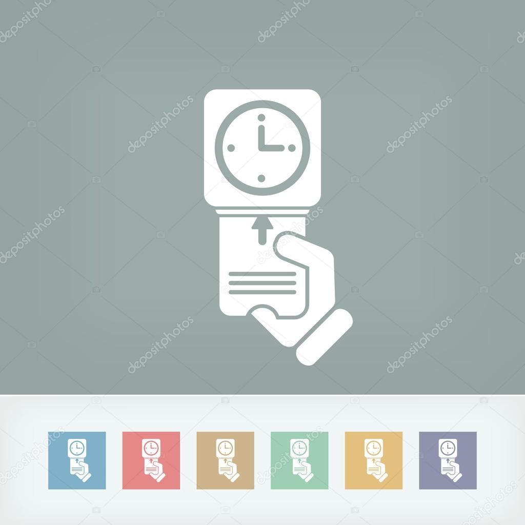 Clocking-in card icon