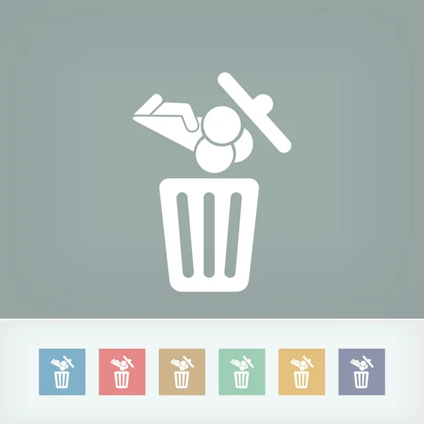 Food trash icon — Stock Vector