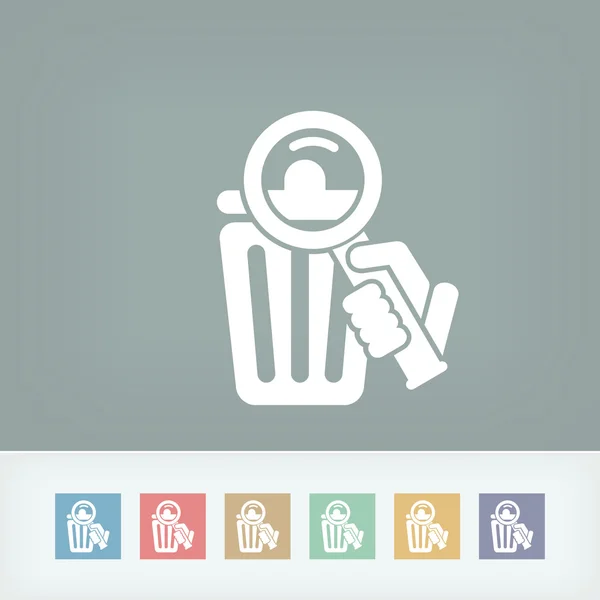 Search in the trash — Stock Vector