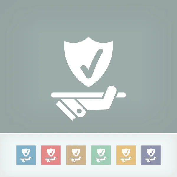 Best protection service icon — Stock Vector