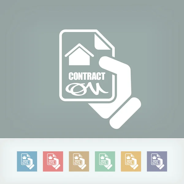 Icône contrat maison — Image vectorielle