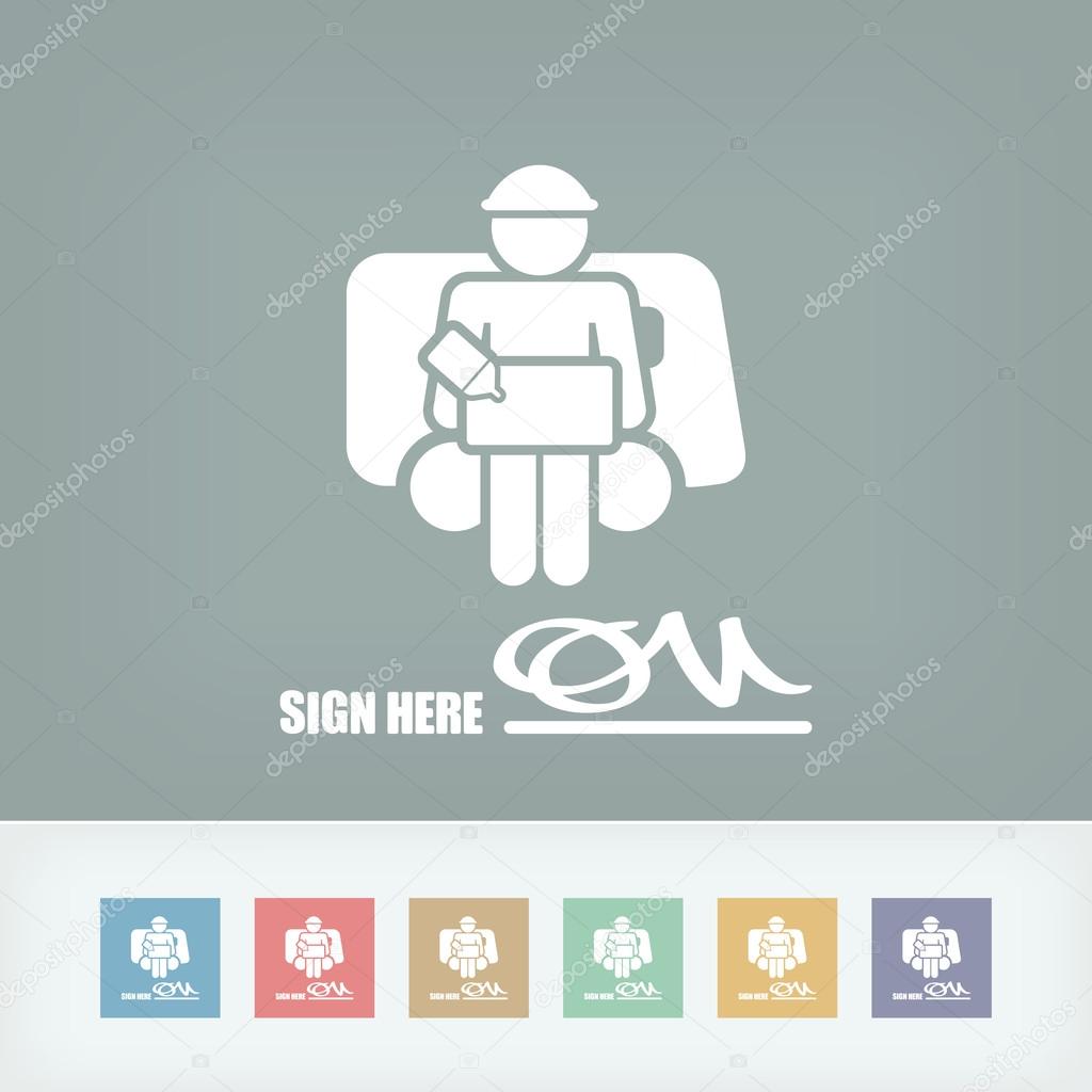 Delivery document sign