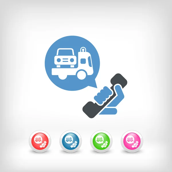 Wrecker call icon — Stock Vector