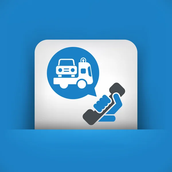 Wrecker call icon — Stock Vector