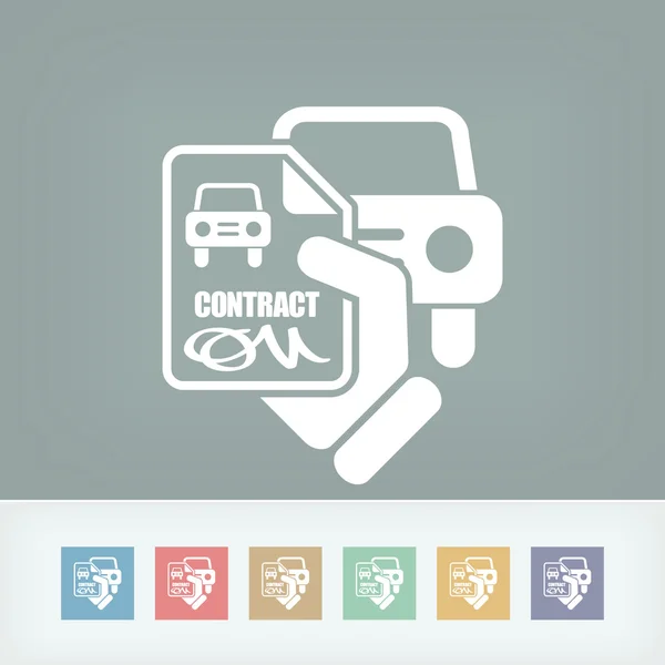 Auto contract pictogram — Stockvector