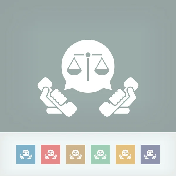 Legal assistance icon — Stock Vector