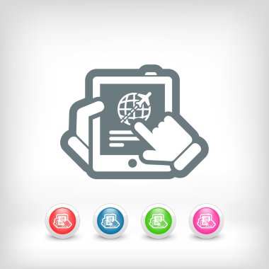 uçak rezervasyon simgesi