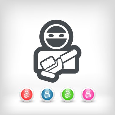 Silahlı haydut simgesi