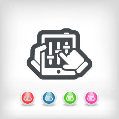 dokunmatik ekran karıştırıcı simgesini