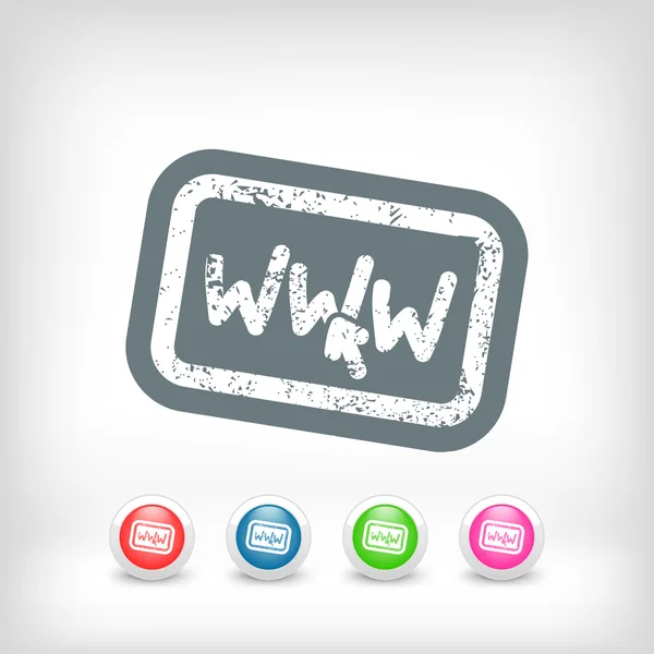 Illustratie van "www" grunge stempel — Stockvector