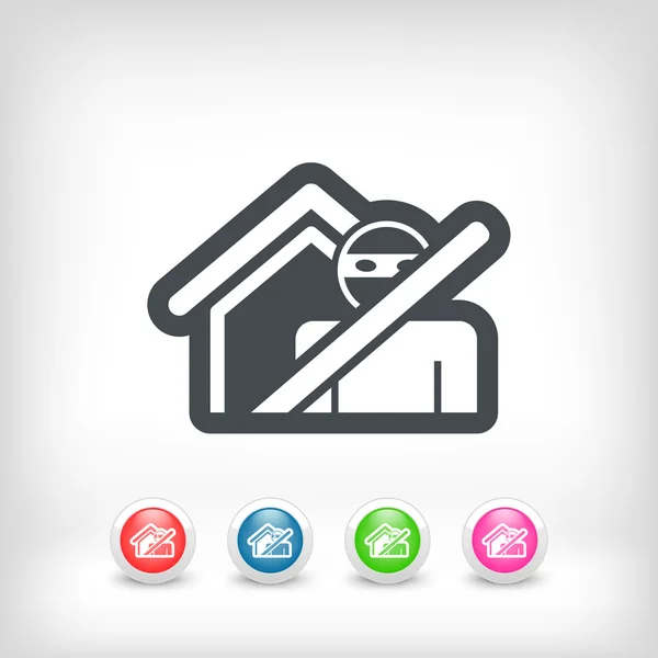 Thief security icon — Stock Vector