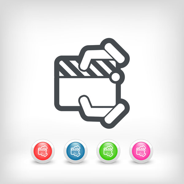 Иконка концепции клапборда
