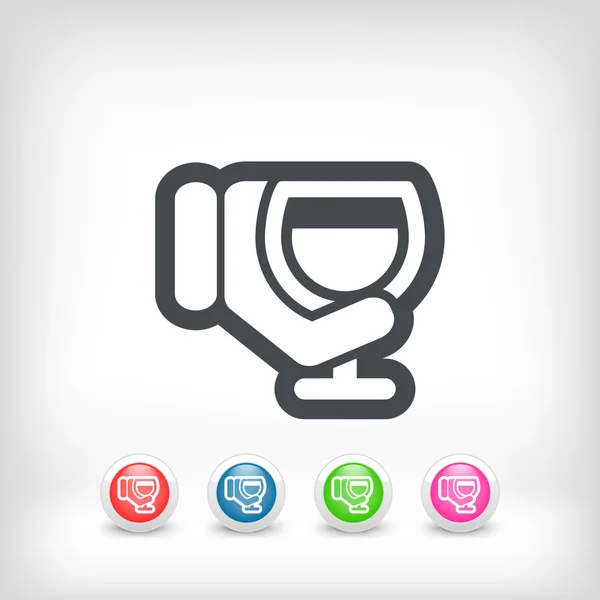 Wine glass icon — Stock Vector