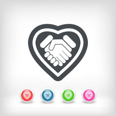 aşk karşılıklı minimal simgesi