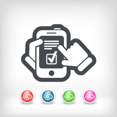 akıllı telefon menüsünden onay işareti
