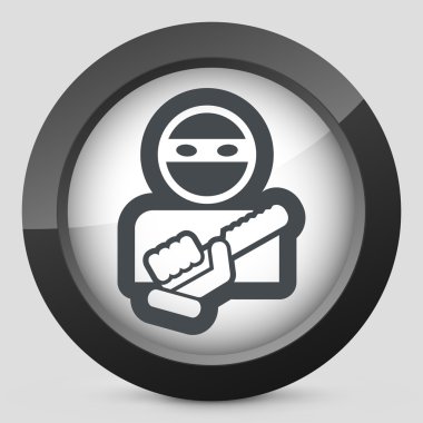 Silahlı haydut simgesi