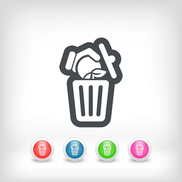 Food trash icon — Stock Vector