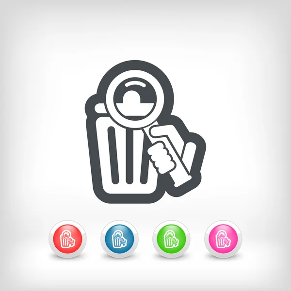 Search in the trash — Stock Vector