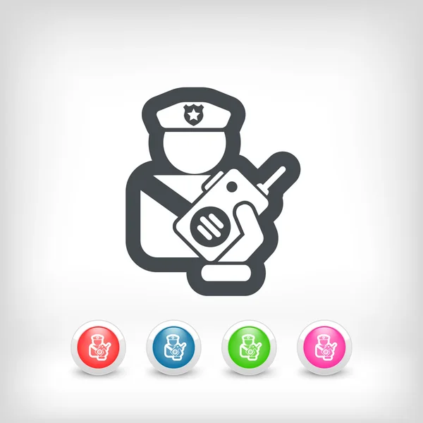 Policeman radio — Stock Vector