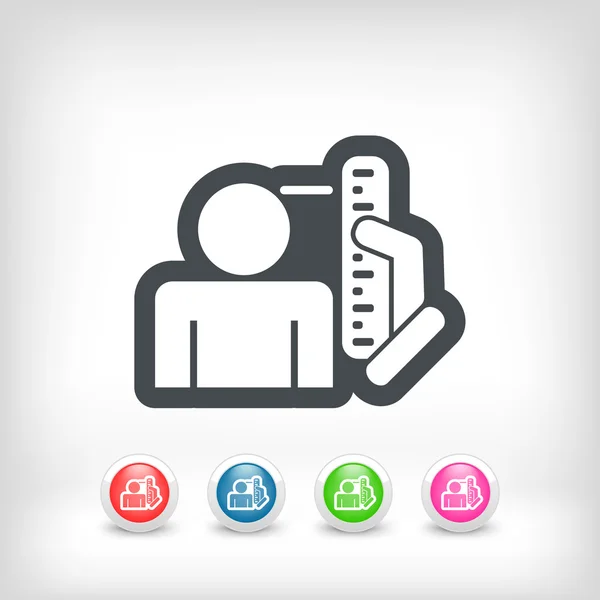 Measure height of person — Stock Vector © MyVector 46060033