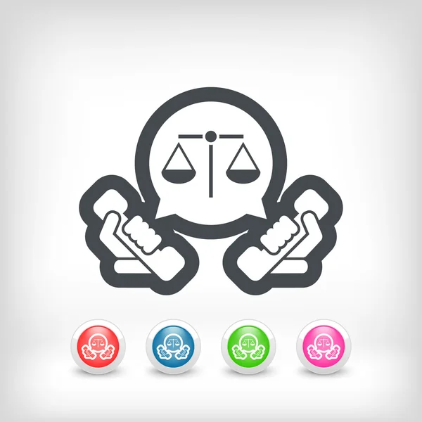 Legal assistance icon — Stock Vector