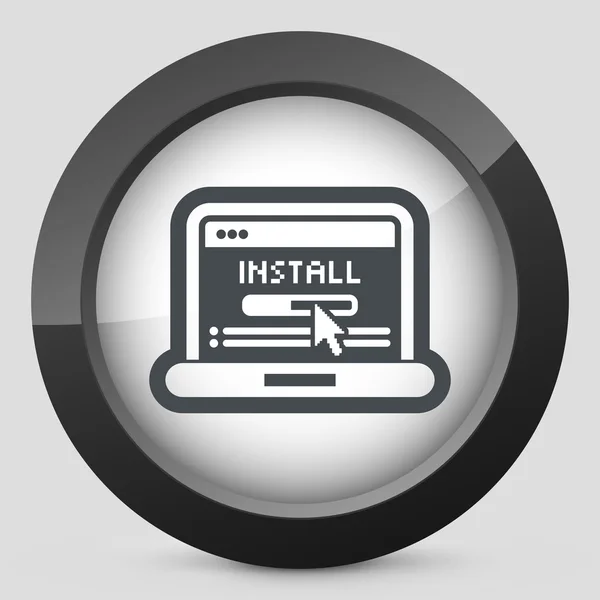 Ikona instalacji PC — Wektor stockowy