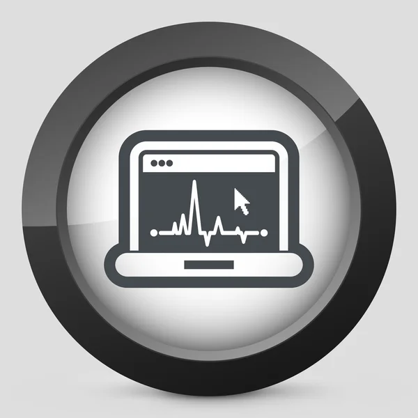 EKG na tela do computador —  Vetores de Stock