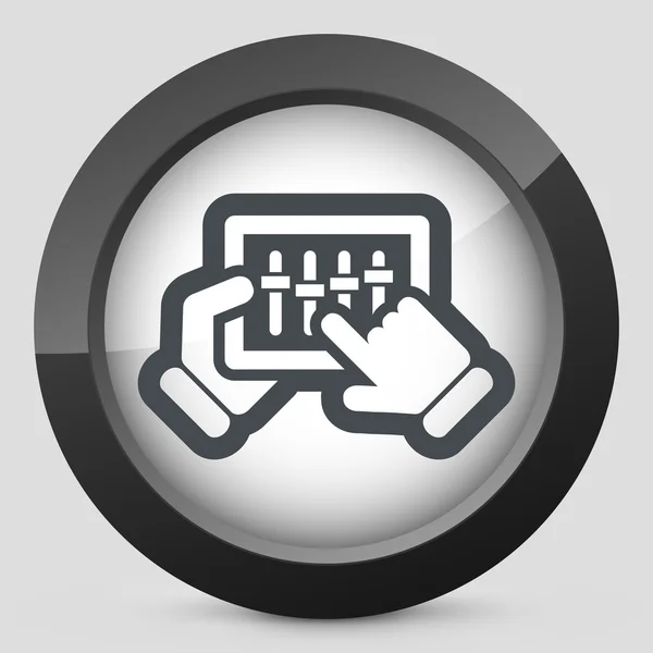 Touchscreen mixer icon — Stock Vector
