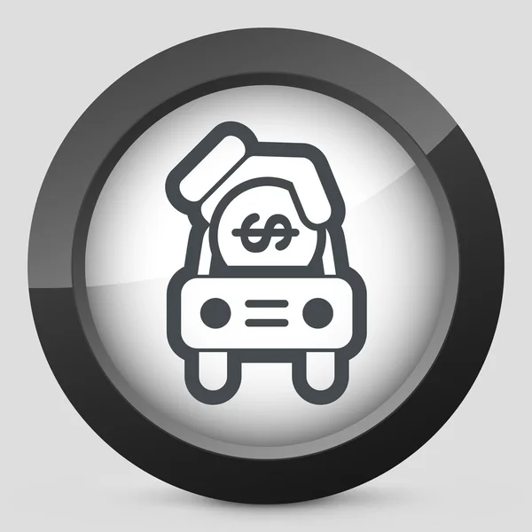 Auto geld pictogram — Stockvector