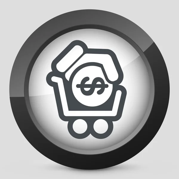 Money cart icon — Stock Vector