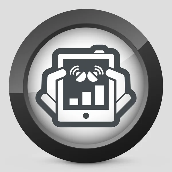 Ícone de conexão Tablet — Vetor de Stock