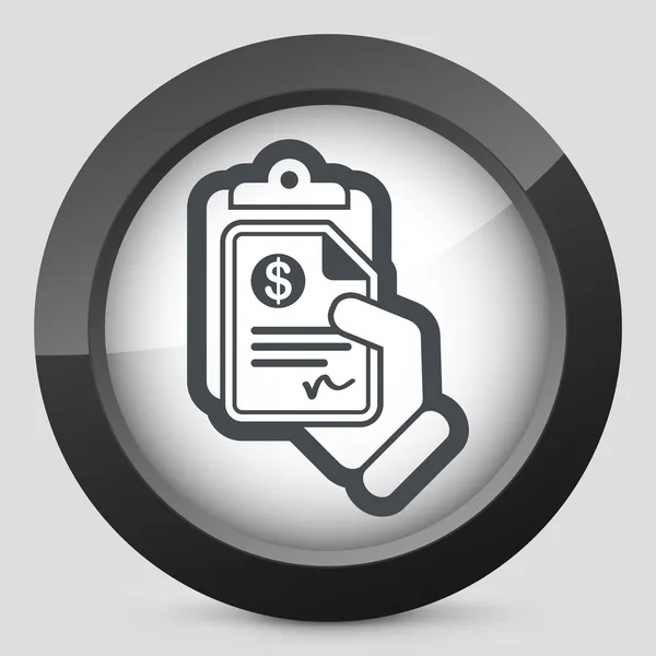 Geld documentpictogram — Stockvector