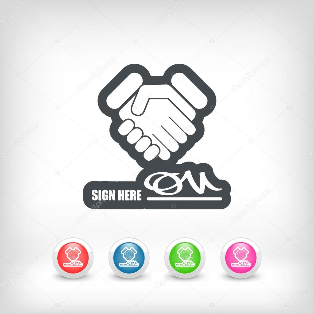 Sign on agreement document