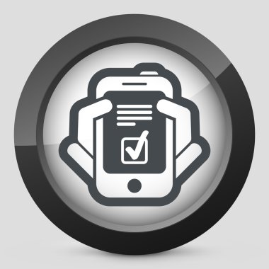 akıllı telefon menüsünden onay işareti