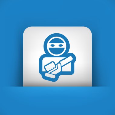 Silahlı haydut simgesi