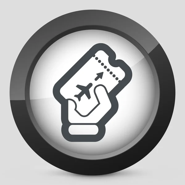 Vliegticket pictogram — Stockvector