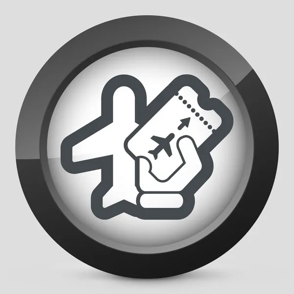 Vliegticket pictogram — Stockvector