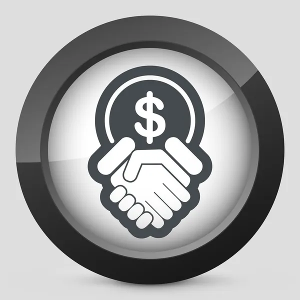 Financiële overeenkomst pictogram — Stockvector