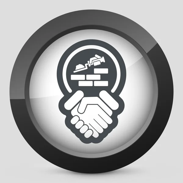 Construction agreement icon — Stock Vector