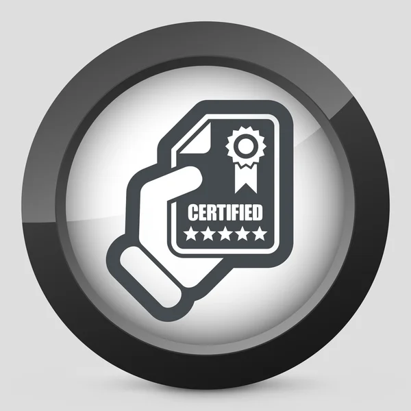 Certifikovaný dokument ikonu — Stockový vektor