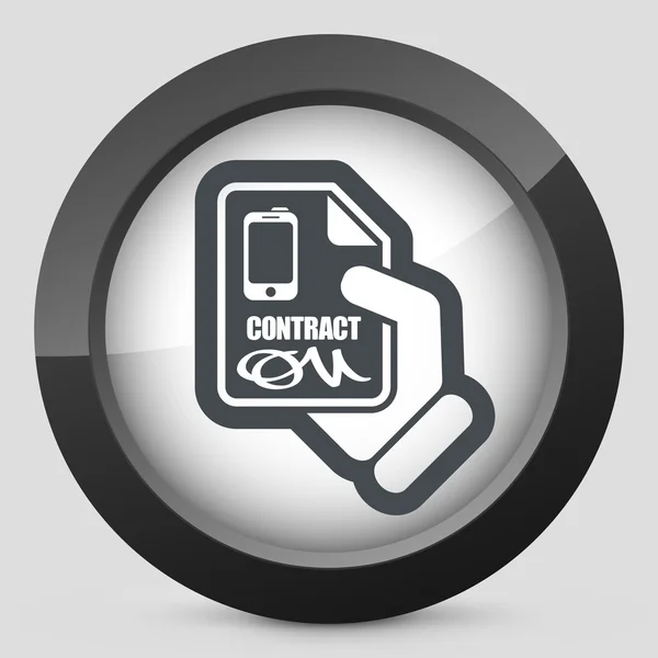 Smartphone icona del contratto — Vettoriale Stock
