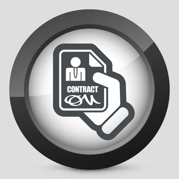 Worker contract signed — Stock Vector
