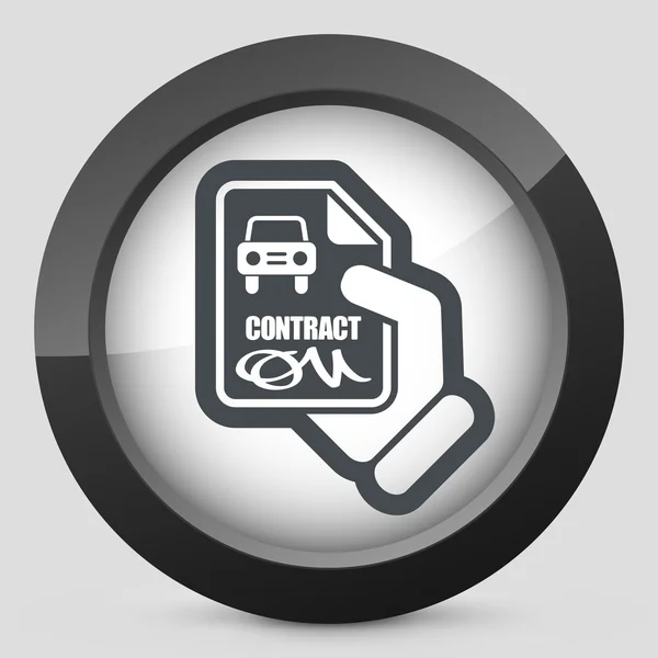 Icône du contrat de voiture — Image vectorielle