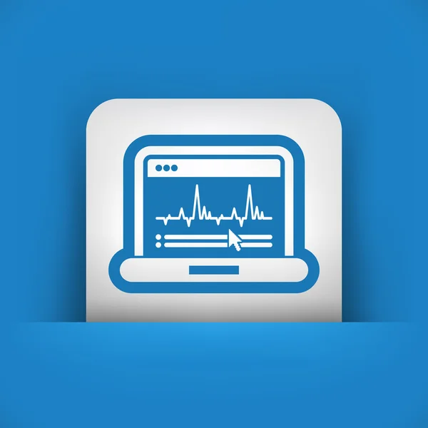 Gráfico diagrama ícone do computador — Vetor de Stock