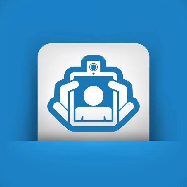 Webcam icono tableta — Vector de stock