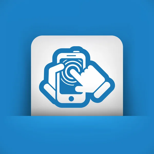 Smartphone touchscreen pictogram — Stockvector